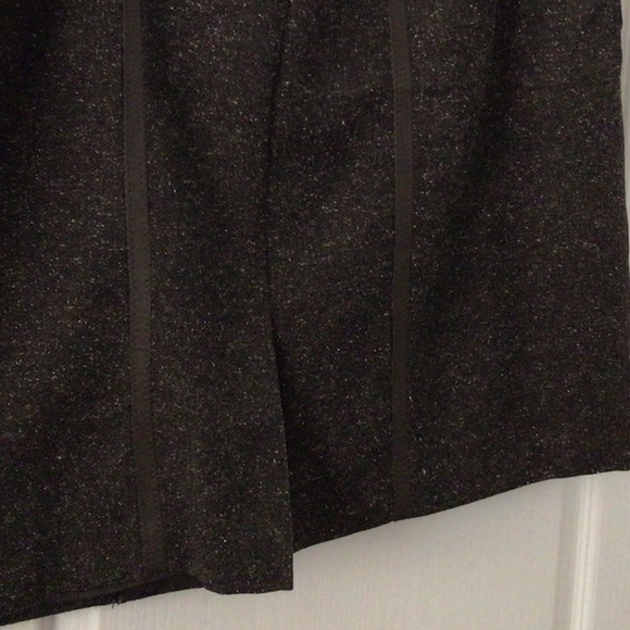 Stylish Brown skirt with leather-like stripes - Picture 3 of 16